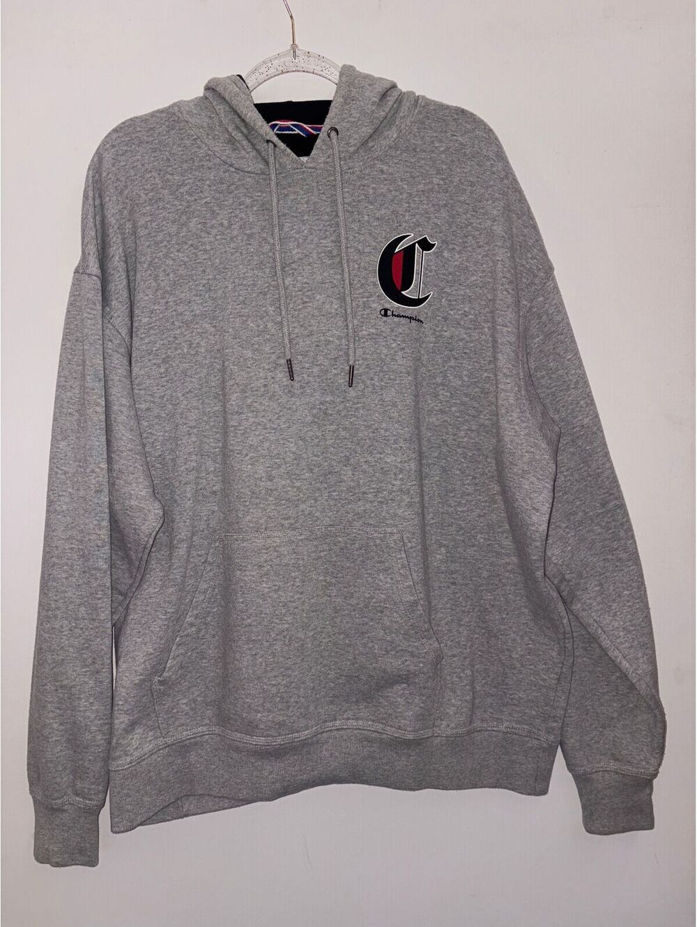 Champion Reverse Weave Hoodie Grey Gothic C Logo